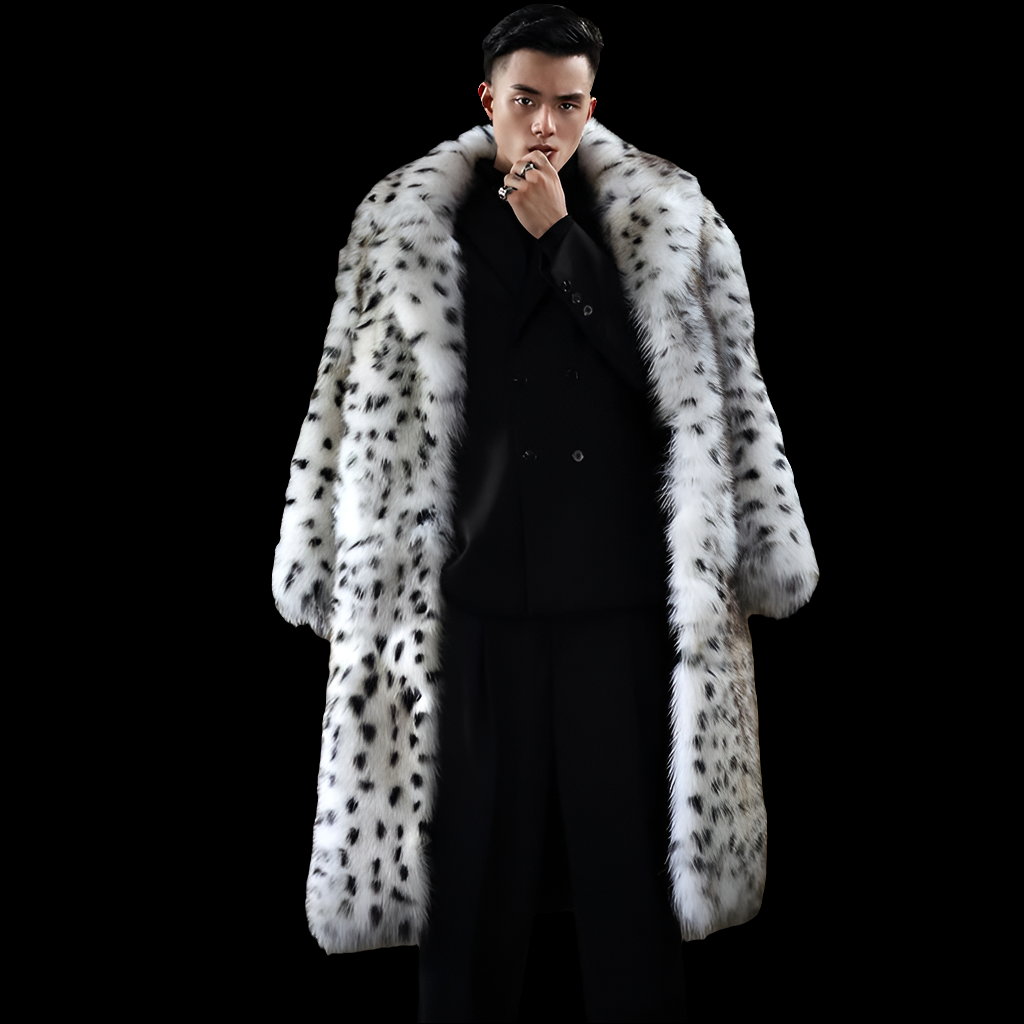 Men's Fur Coat Imitated Fox Fur Long Coat